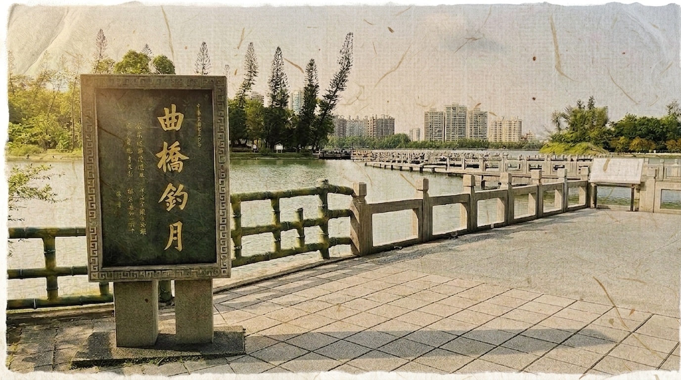 澄清湖畔 曲橋釣月